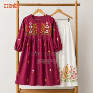 Embroidery Kurti Two PC Set