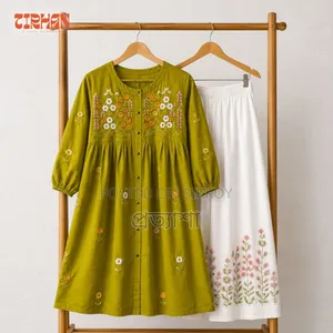 Embroidery Kurti Two PC Set