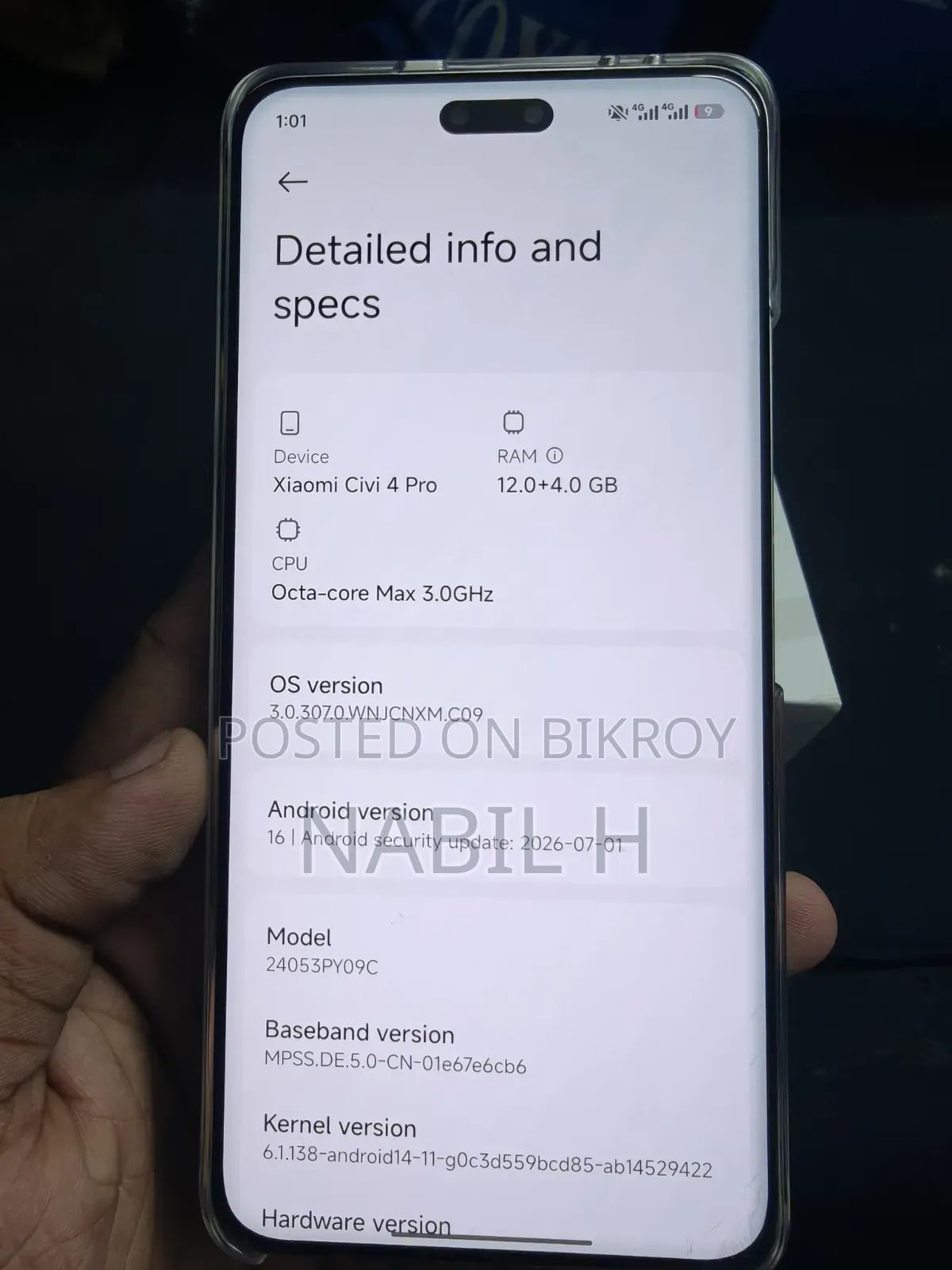 New Xiaomi Civi 4 Pro 256 GB Pink