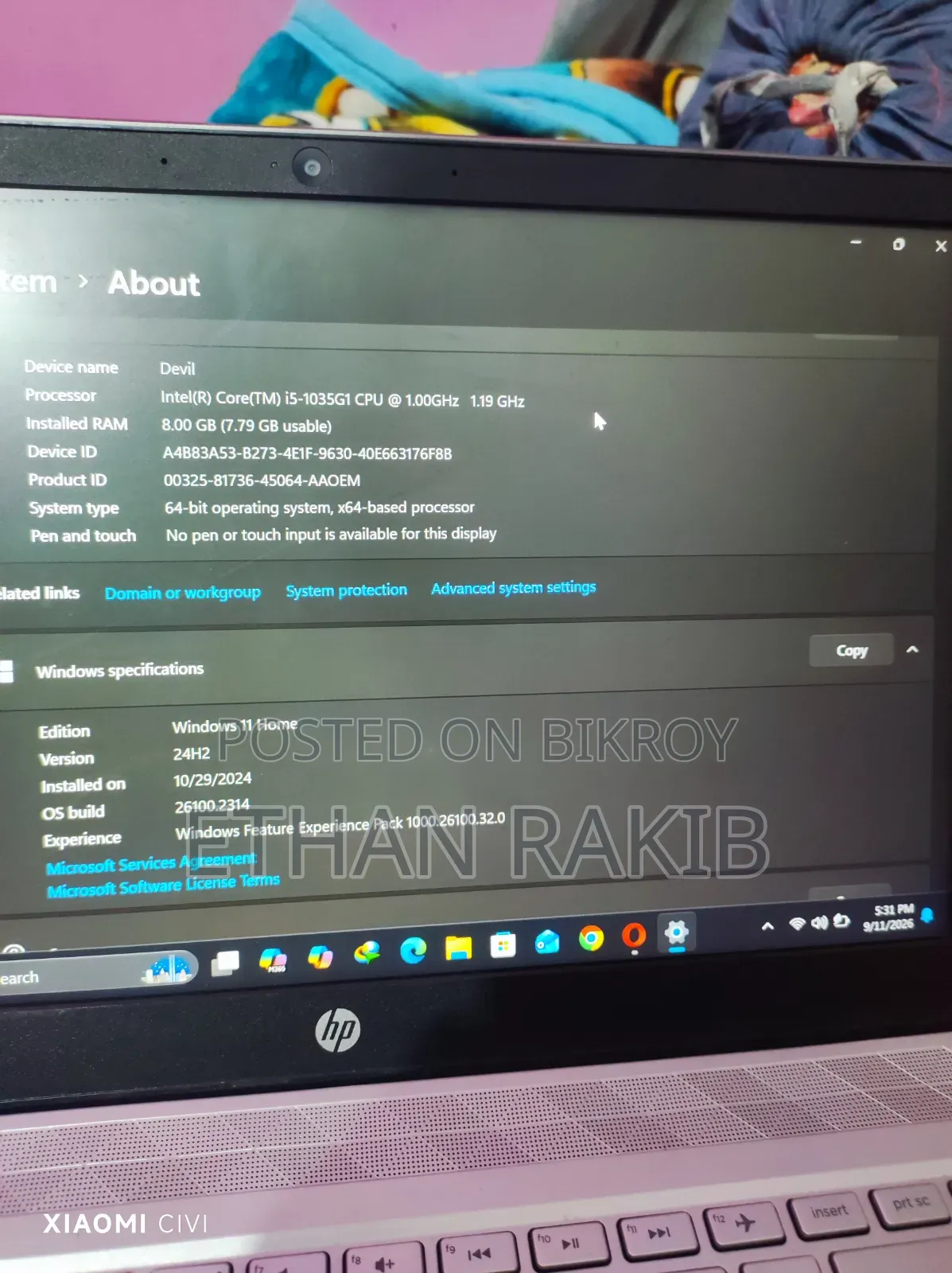 Laptop HP Pavilion 14-ce3064st 8GB Intel Core i5 SSD 256GB