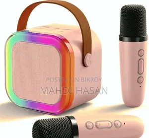 K12 Karaoke RGB Bluetooth Portable Wireless Microphone Speaker