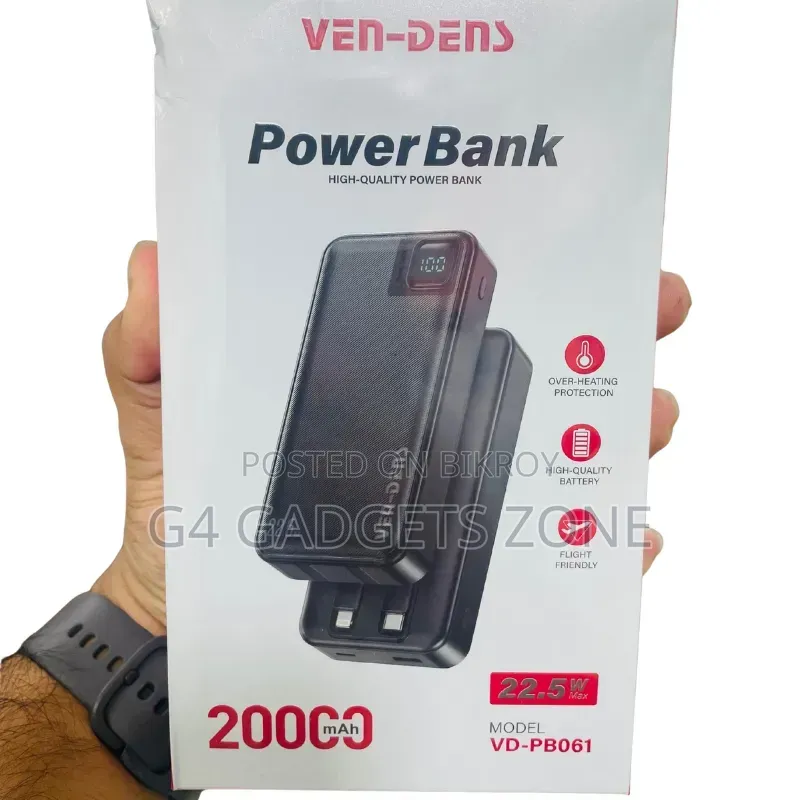 VenDens 20000mah Digital Display Power Bank-