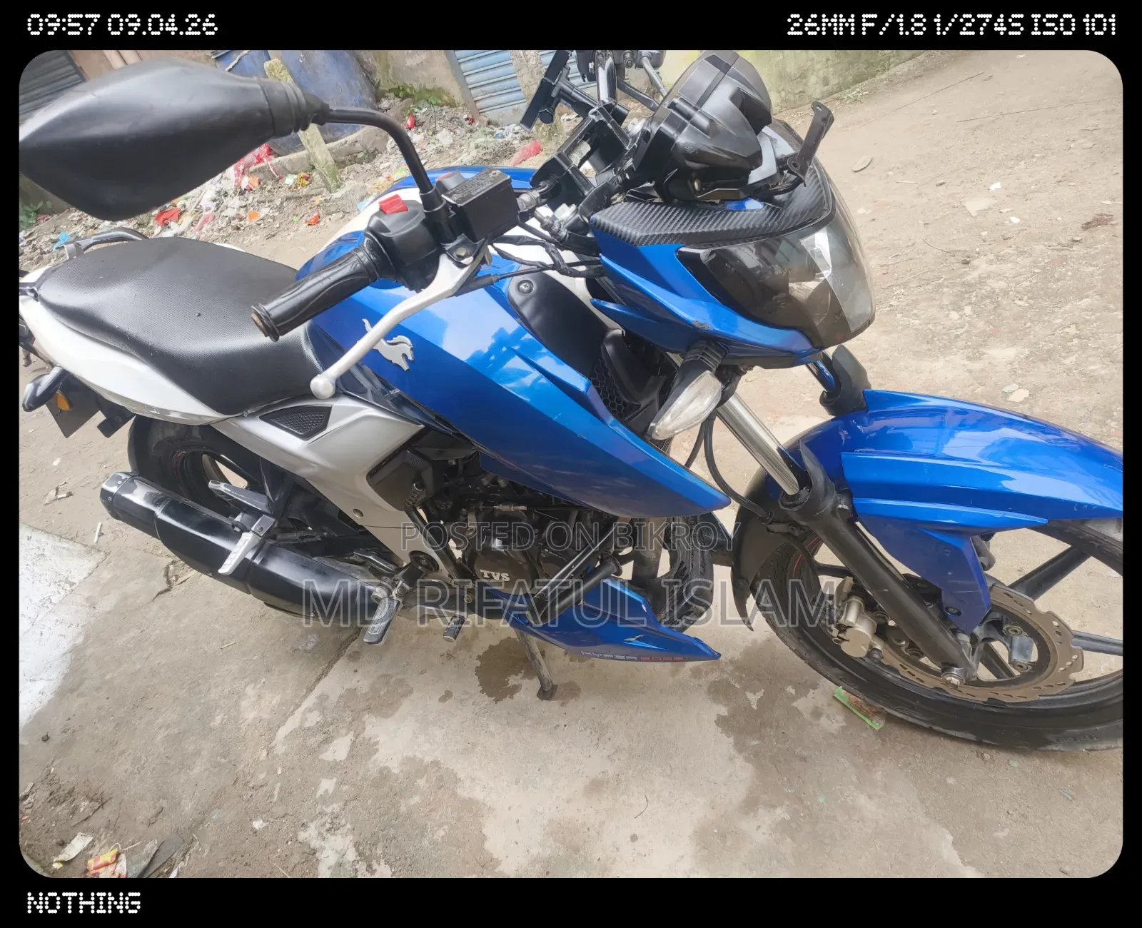 TVS Apache 160 4V 2020 Blue