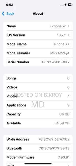 Apple iPhone XR 64 GB Blue