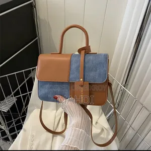 Stylish Denim & Leather Ladies Bag