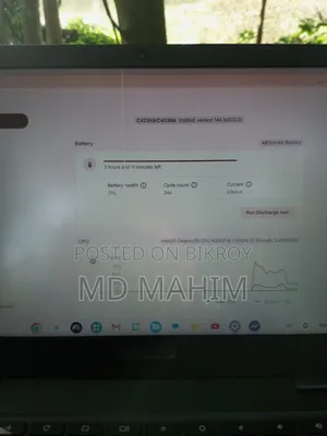 ল্যাপটপ আসুস ক্রোমবুক সি৪২ই৩ ৪জিবি ইন্টেল সেলরন ইএমএমসি ৩২জিবি
