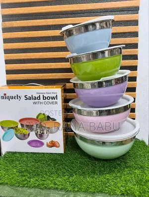 Unique Salad Bowl 5 PCs Salad Bowl With 5 PCs Cover