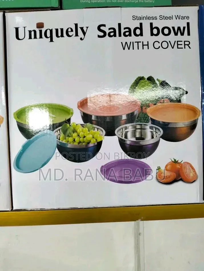 ইউনিভিক সালাদ বাউল ৫ পিস সালাদ বাউল ৫ পিস ঢাকনা সহ