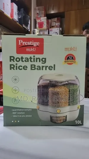Prestige Rotating Grain Storage Box 10L Rice Barrel