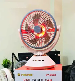 Joy Super JY-2570 Professional 6 Battery Rechargeable Fan Table Fan