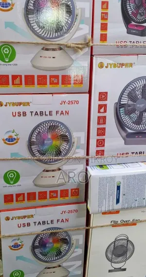 Joy Super JY-2570 Professional 6 Battery Rechargeable Fan Table Fan