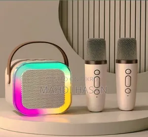 K12 Karaoke RGB Bluetooth Portable Wireless Microphone Speaker