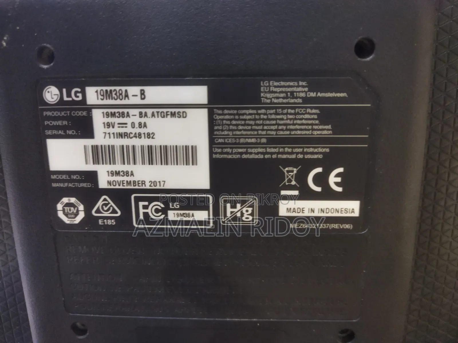 LG 19 Inchi Monitor