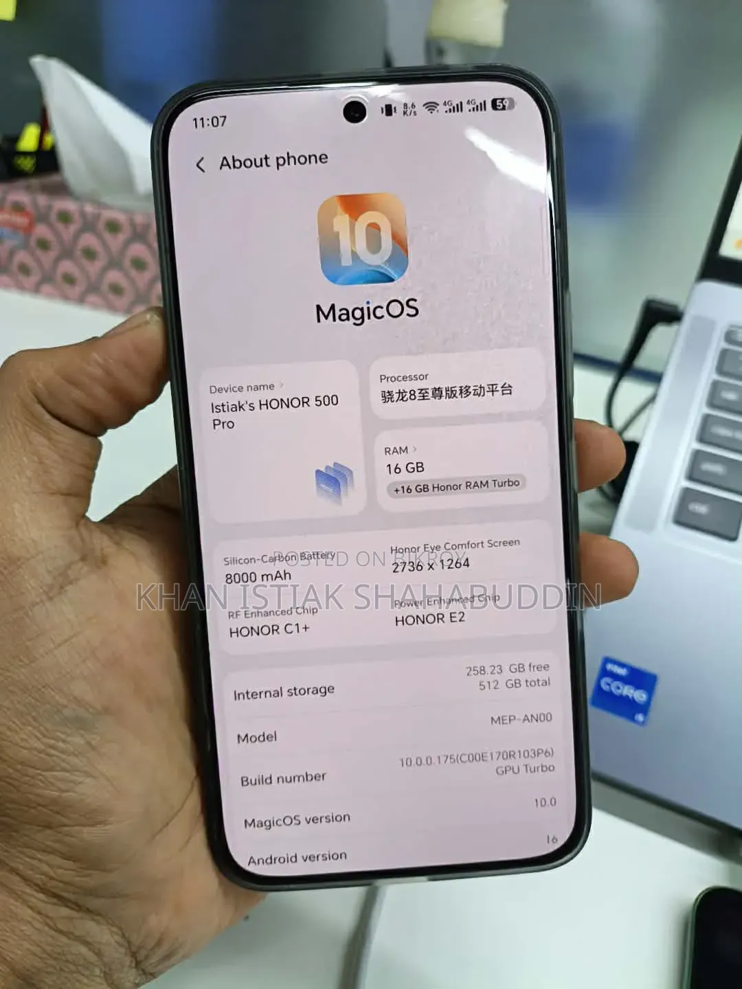 Honor 500 512 GB Black