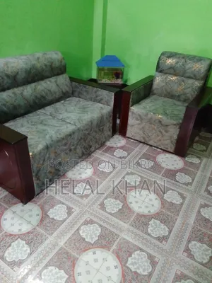 Malaysian Wood Three-Seater Sofa