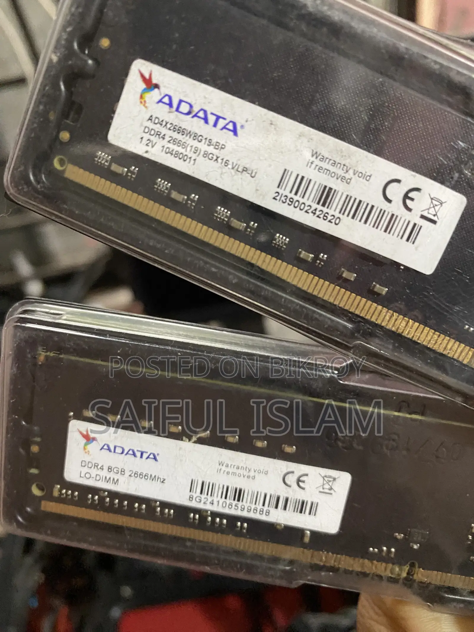 Adata Ddr4 2666 8*2=16gb Ram Sell