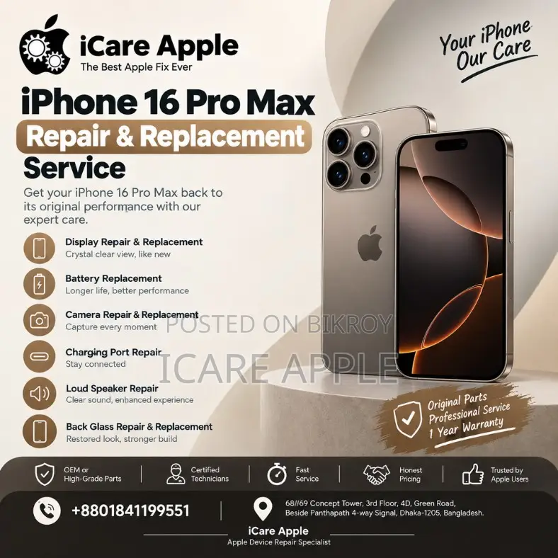 iPhone 16 Pro Max Repair Service | Display, Battery & More
