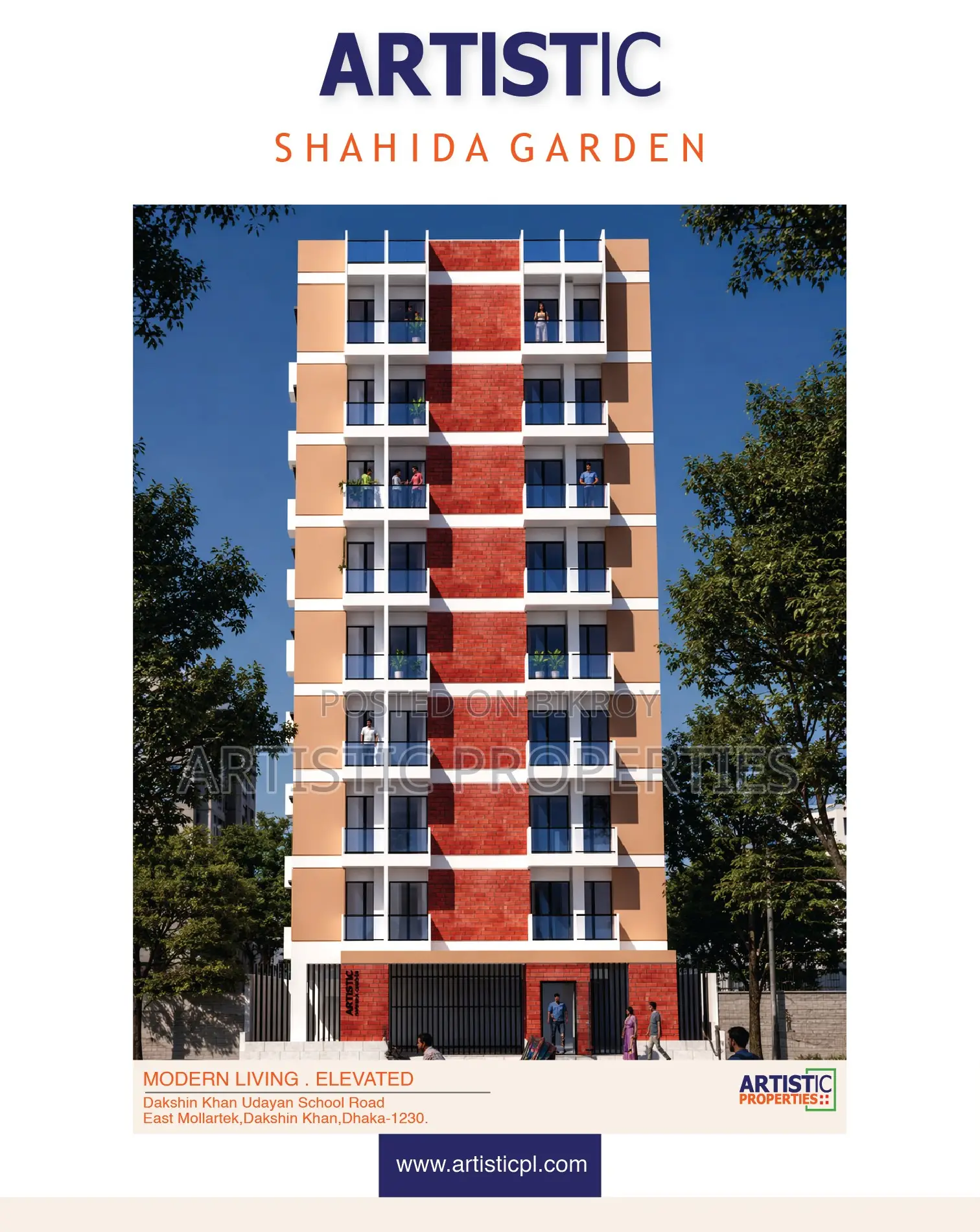 3bdrm Apartment in Artistic Shahida, Uttara for sale