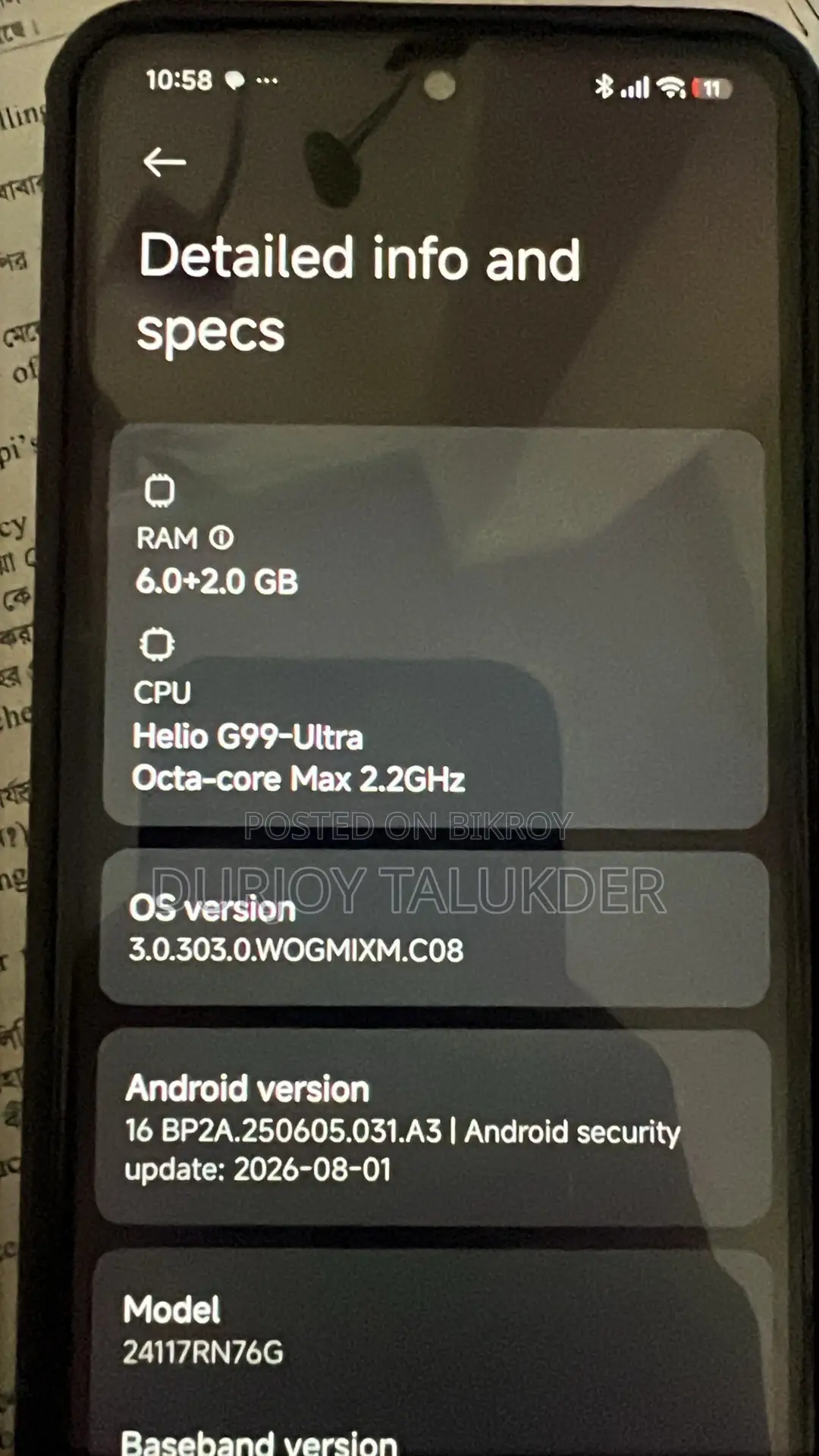 Xiaomi Redmi Note 14 4G 128 GB Blue