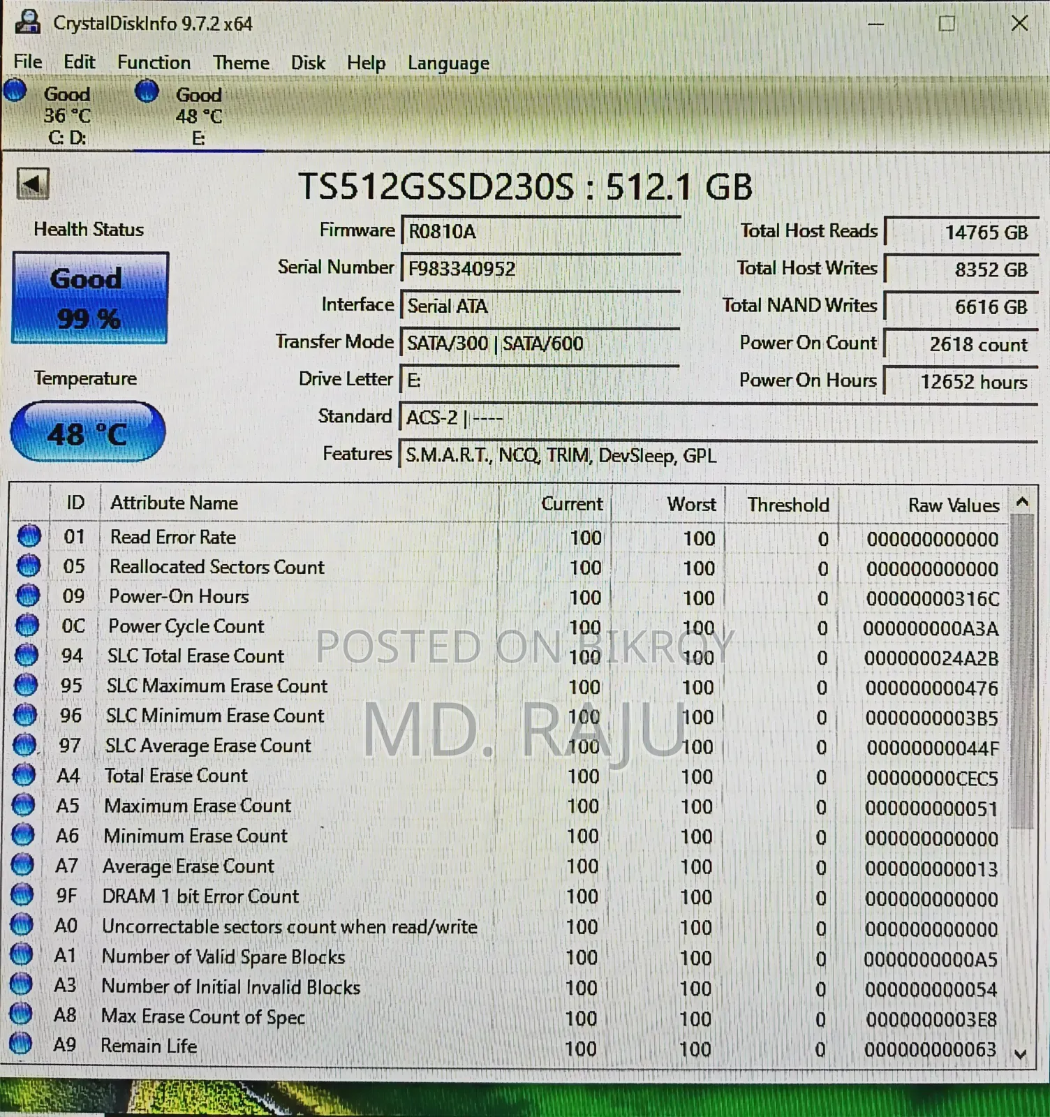 SSD 512gb Transcend