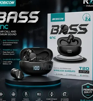Mobicom Bass T20 Enc Wireless Earbuds Bluetooth5.3 Led Display