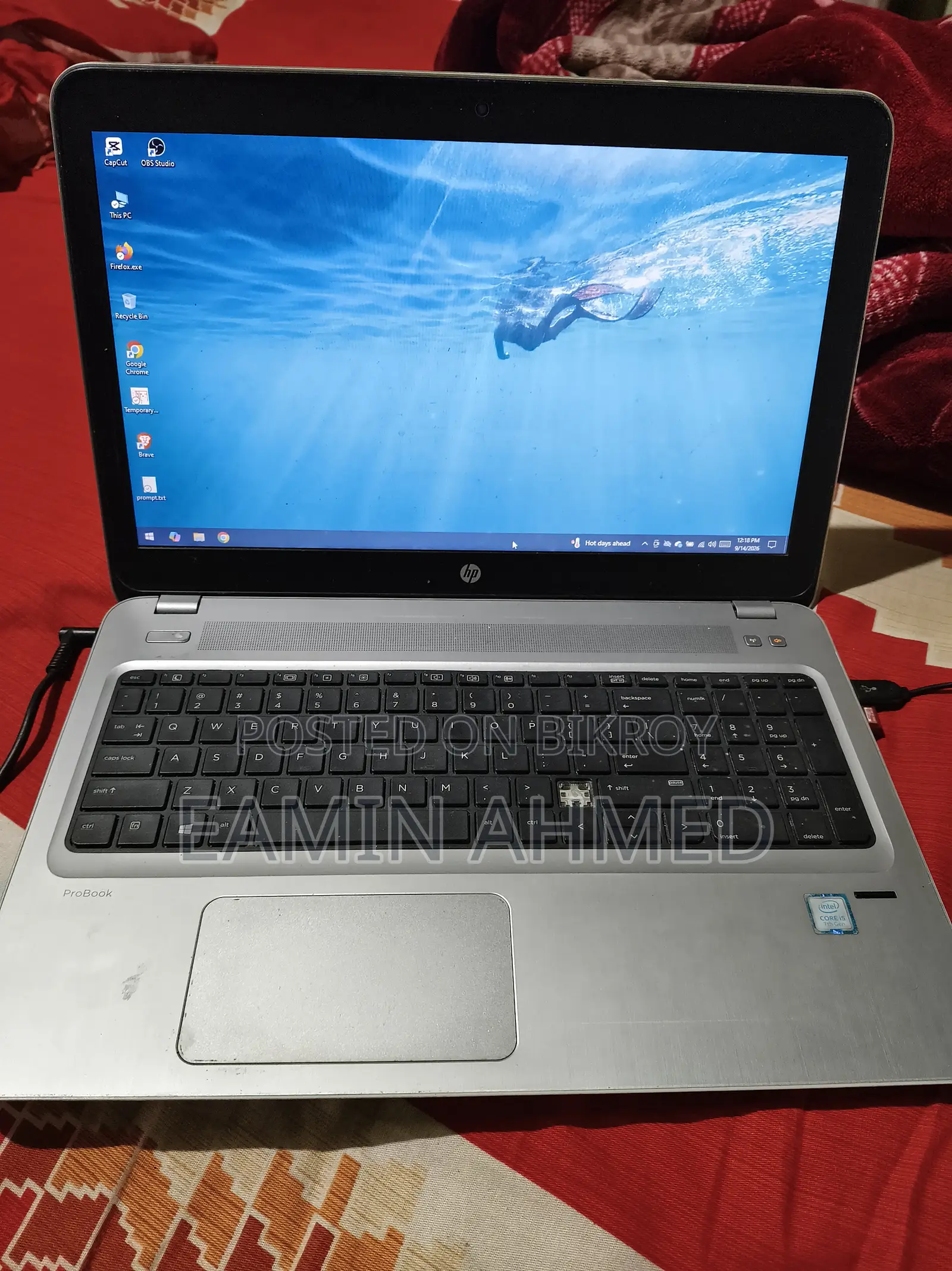 ল্যাপটপ HP ProBook 450 G4 12GB ইন্টেল কোর i5 SSD 128GB