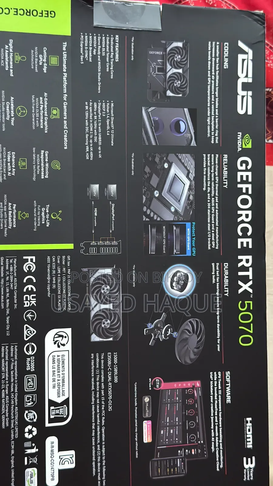ASUS RTX 5070 12gb