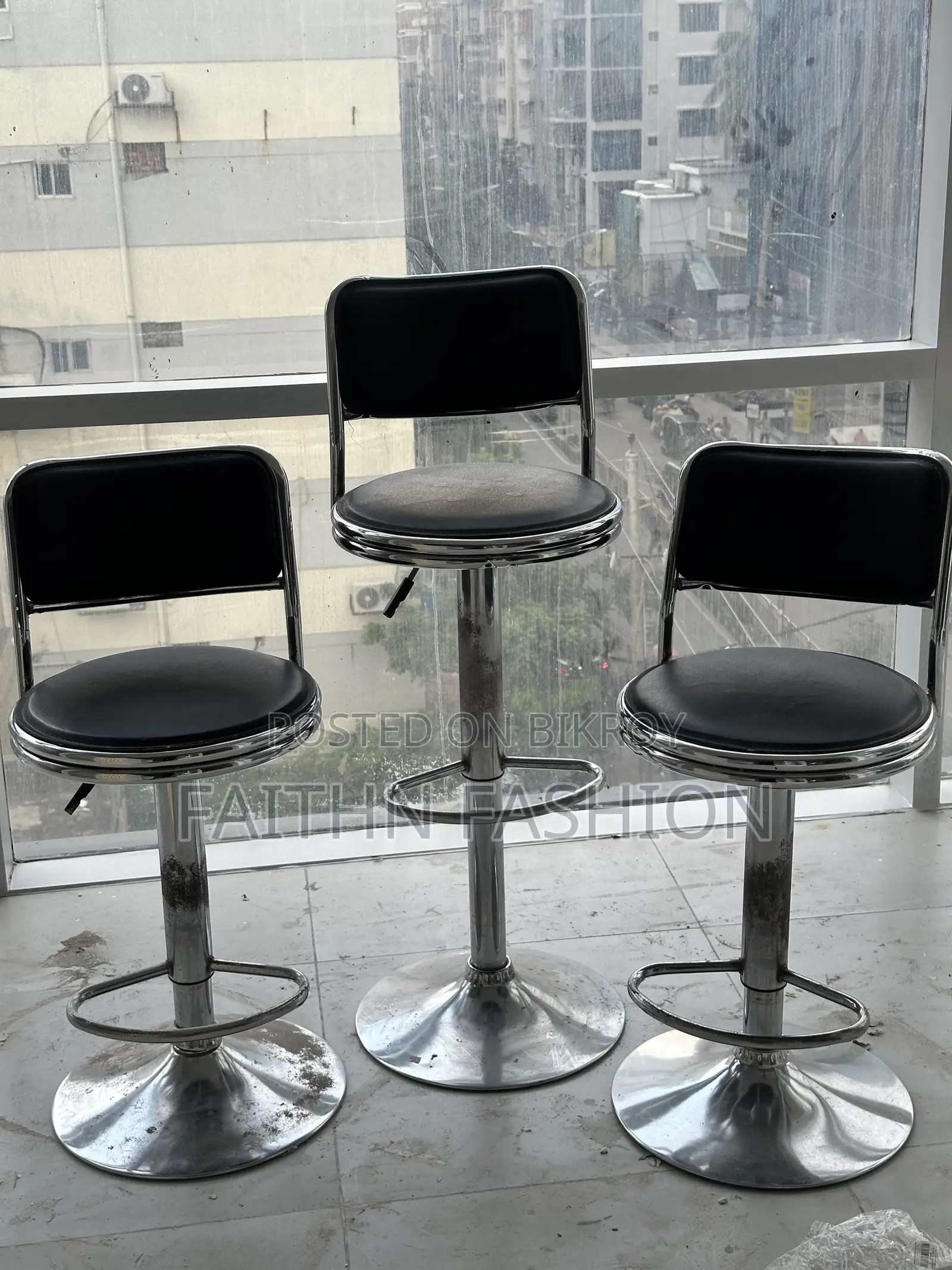 Premium Height Adjustable Bar Stool Chair – Will be sold 3 together.