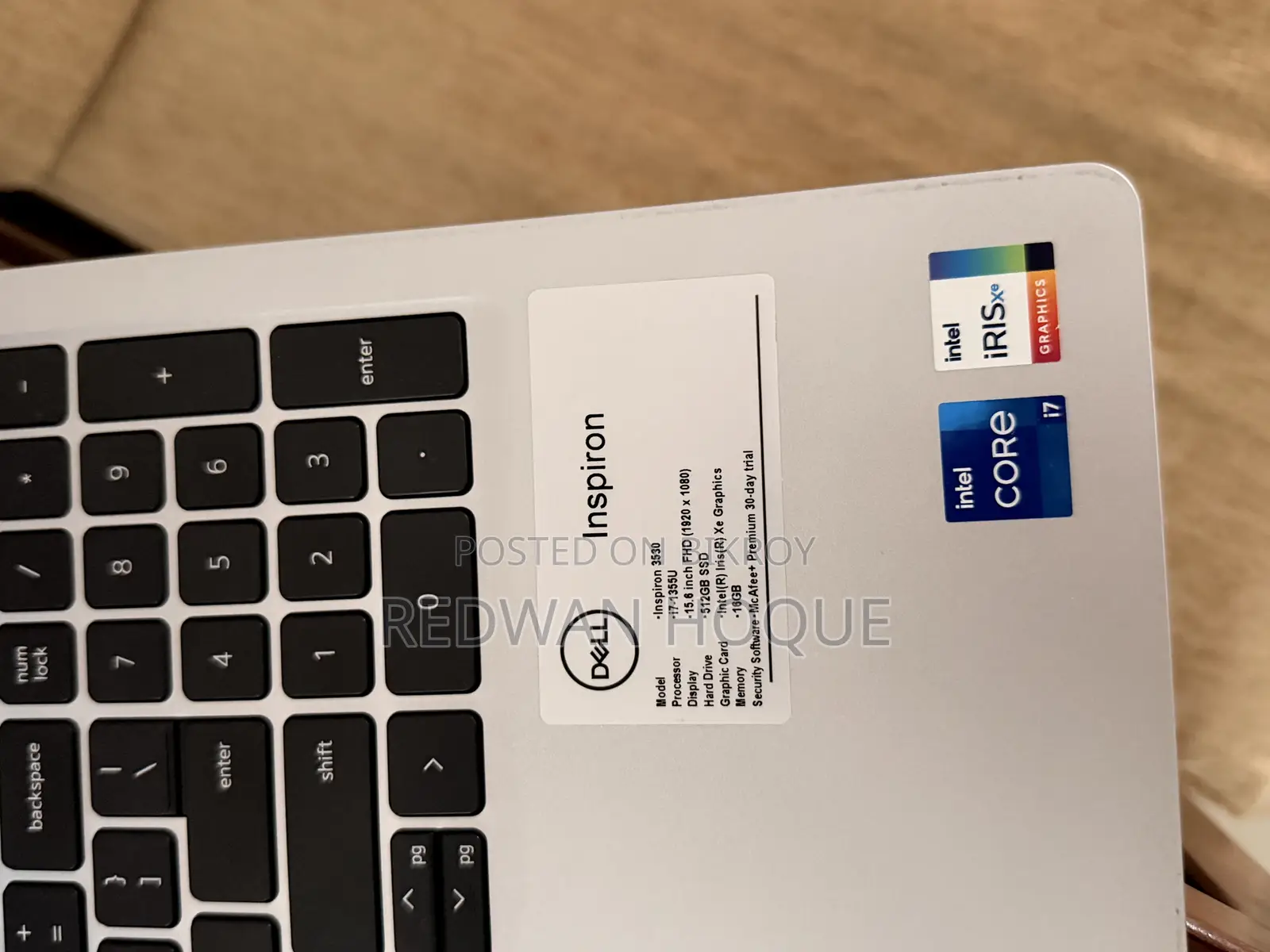 Laptop Dell Inspiron 15 16GB Intel Core I7 SSD 512GB