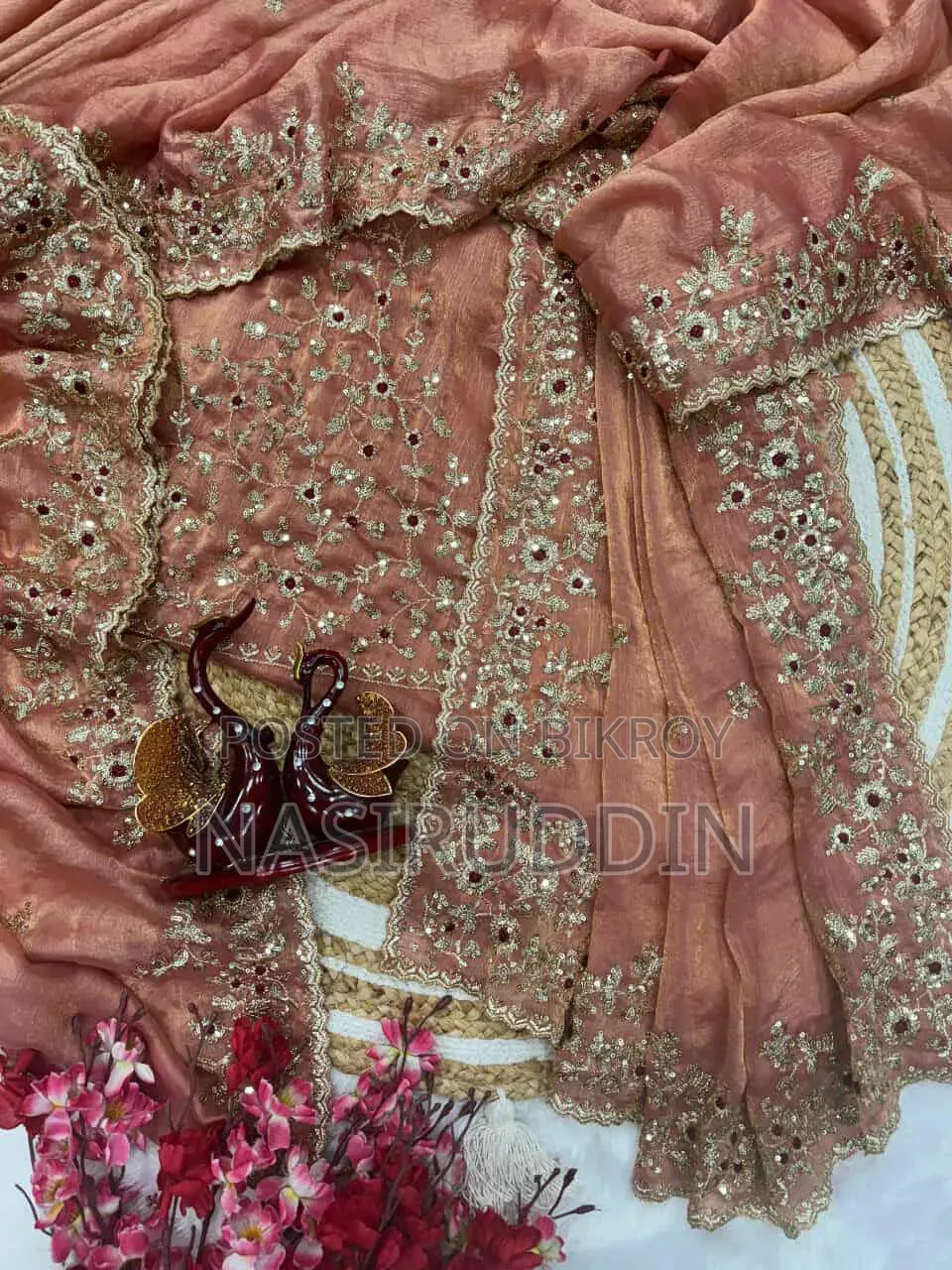 Indian Georgette Sharee With Blouse Piece