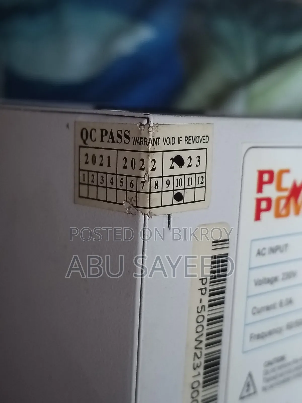PC Power PP-500W 500W 80+ Bronze Power Supply White