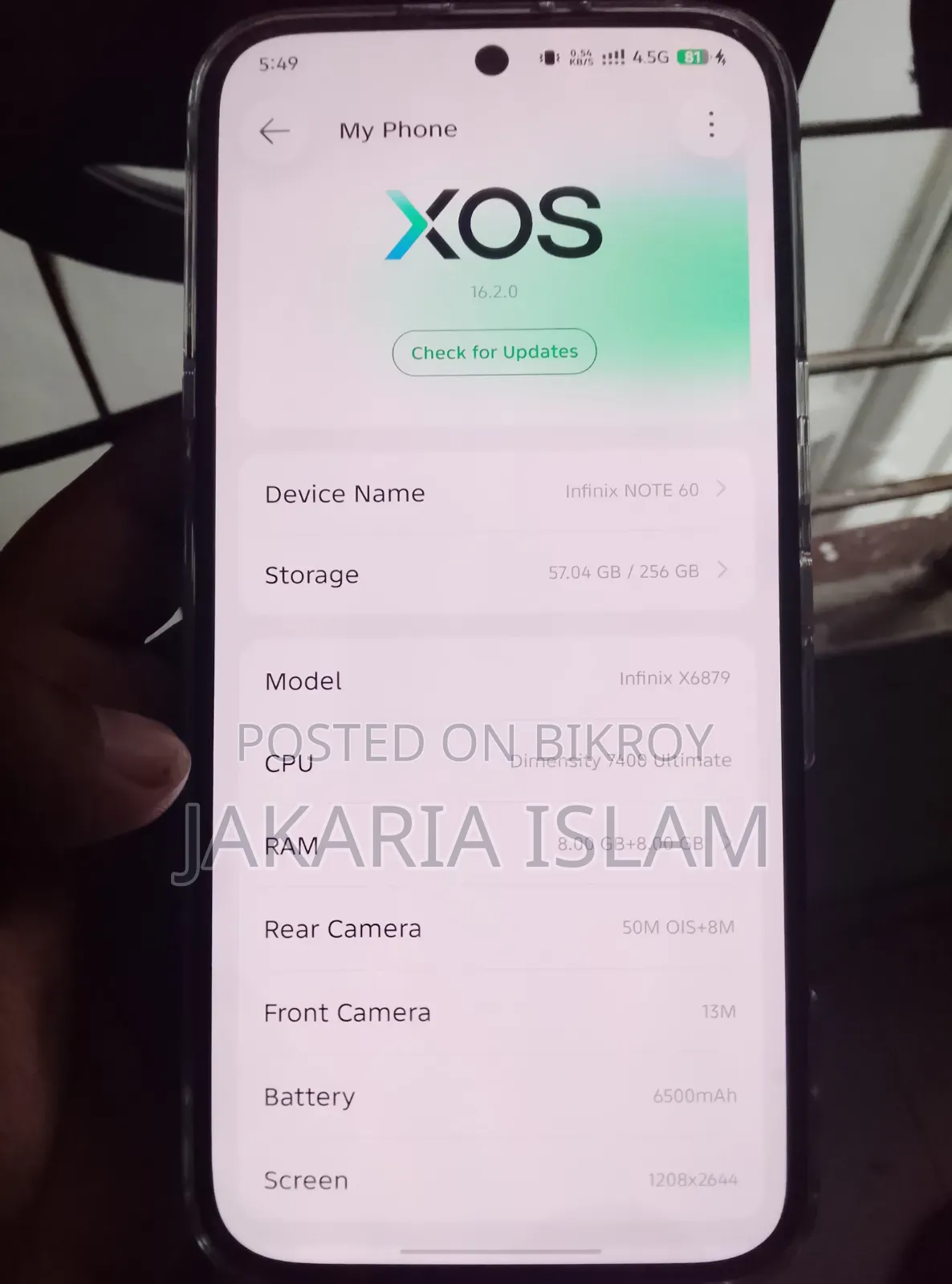 Infinix Note 60 256 GB Black