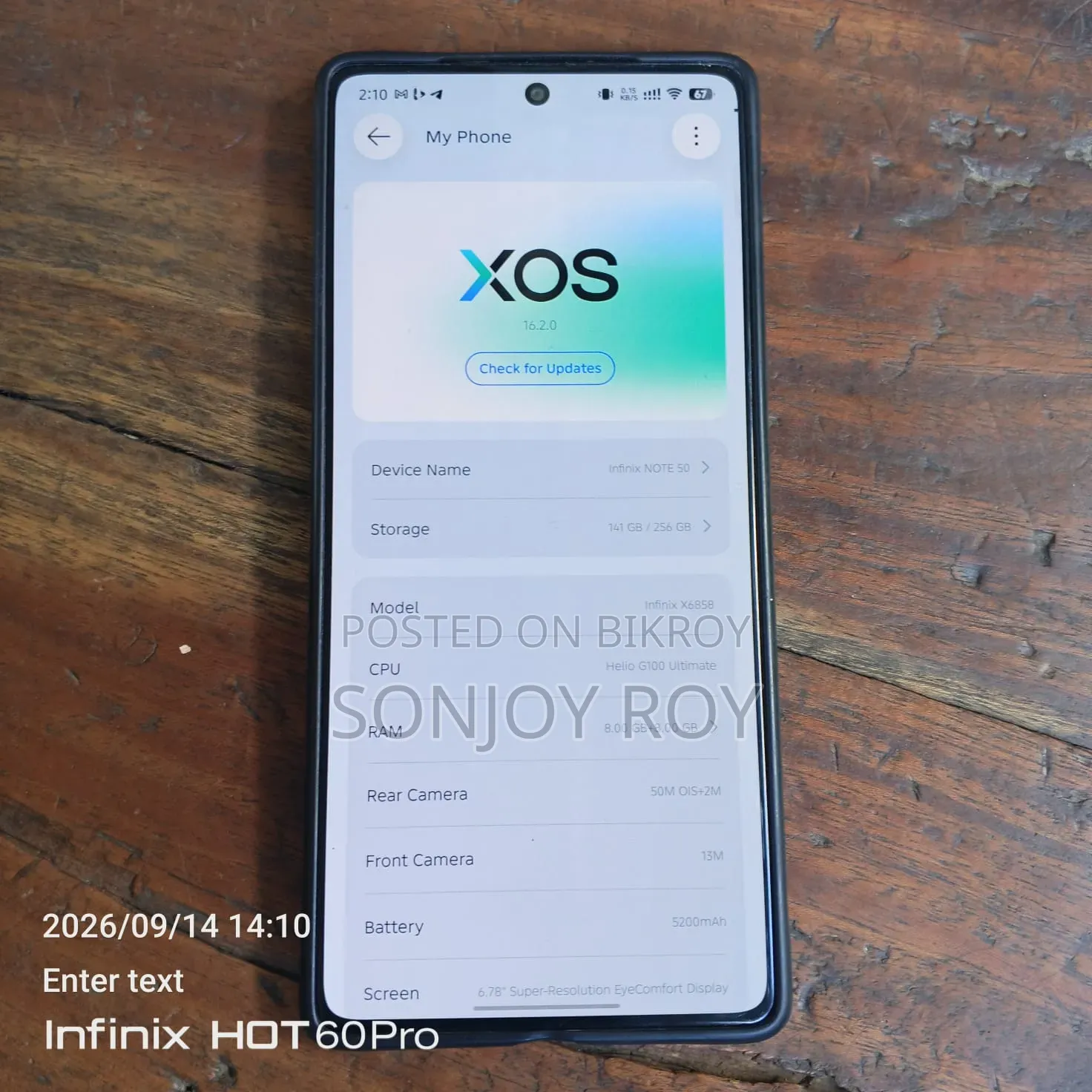 Infinix Note 50 Pro 256 GB Black