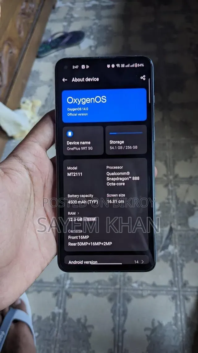 OnePlus 9RT 5G 256 GB Blue