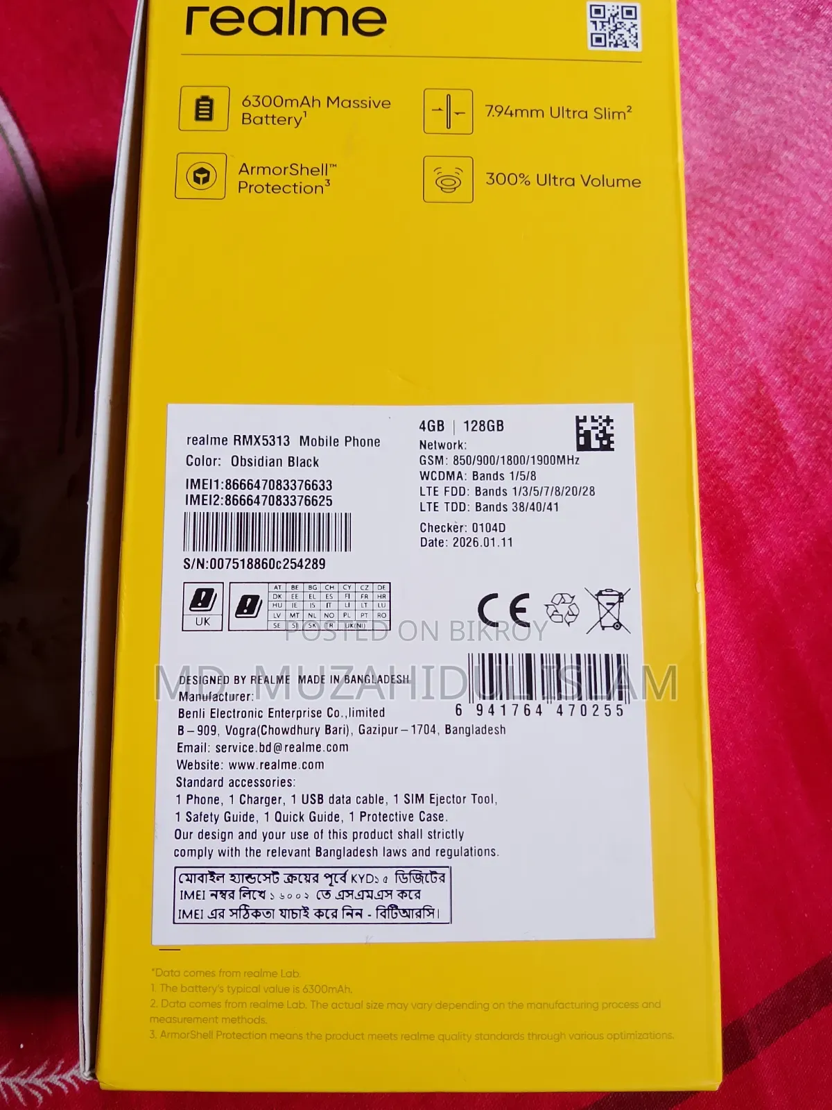 New Realme Note 70 128 GB Black