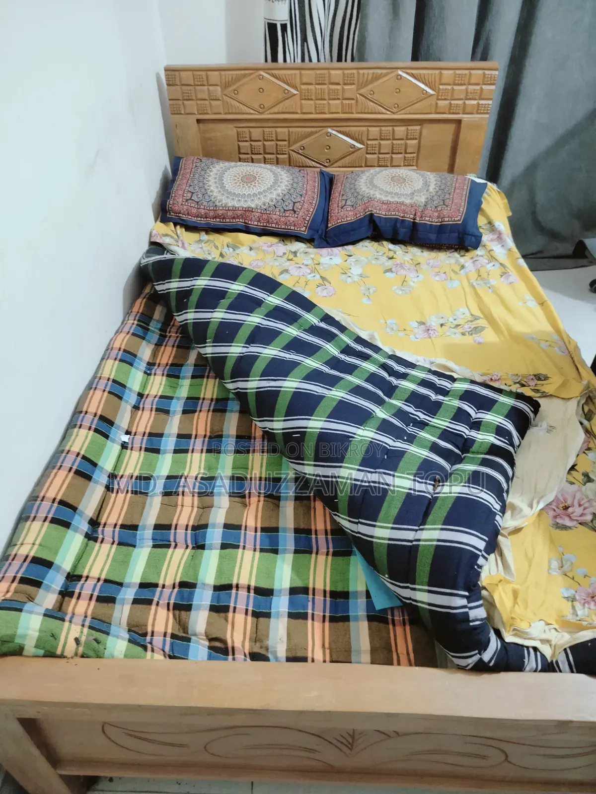 কাঠের খাট (সেমি ডাবল)
