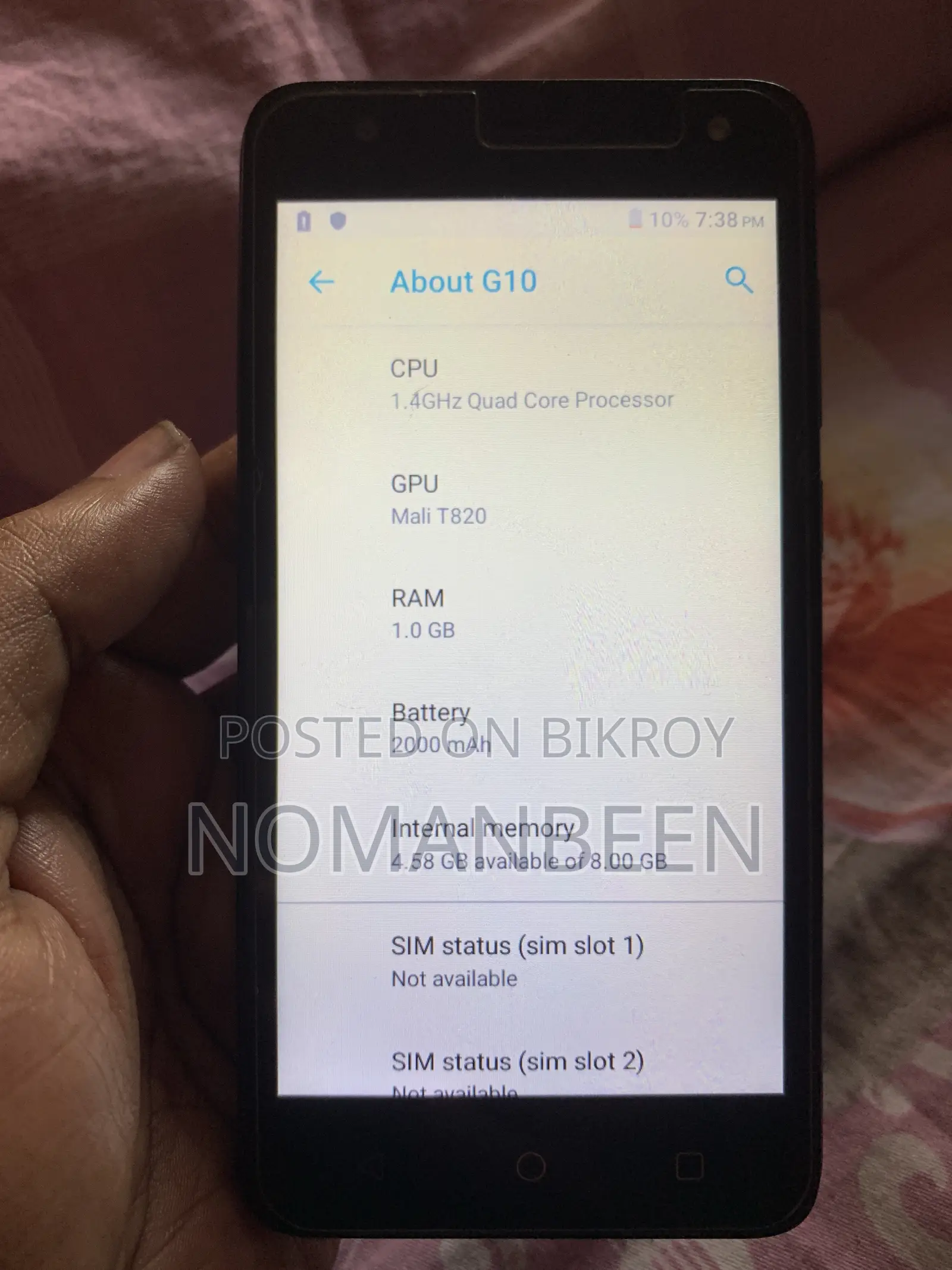 সিম্ফনি জি১০ ৮ জিবি নীল