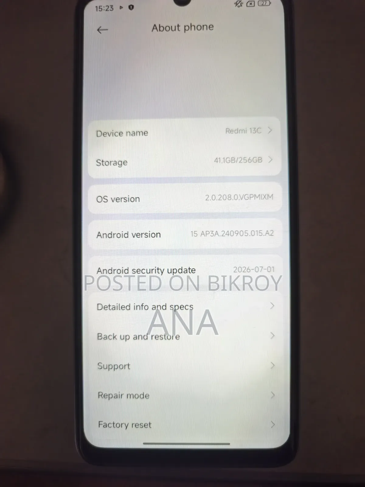 শাওমি রেডমি ১৩সি ২৫৬ জিবি গ্রে