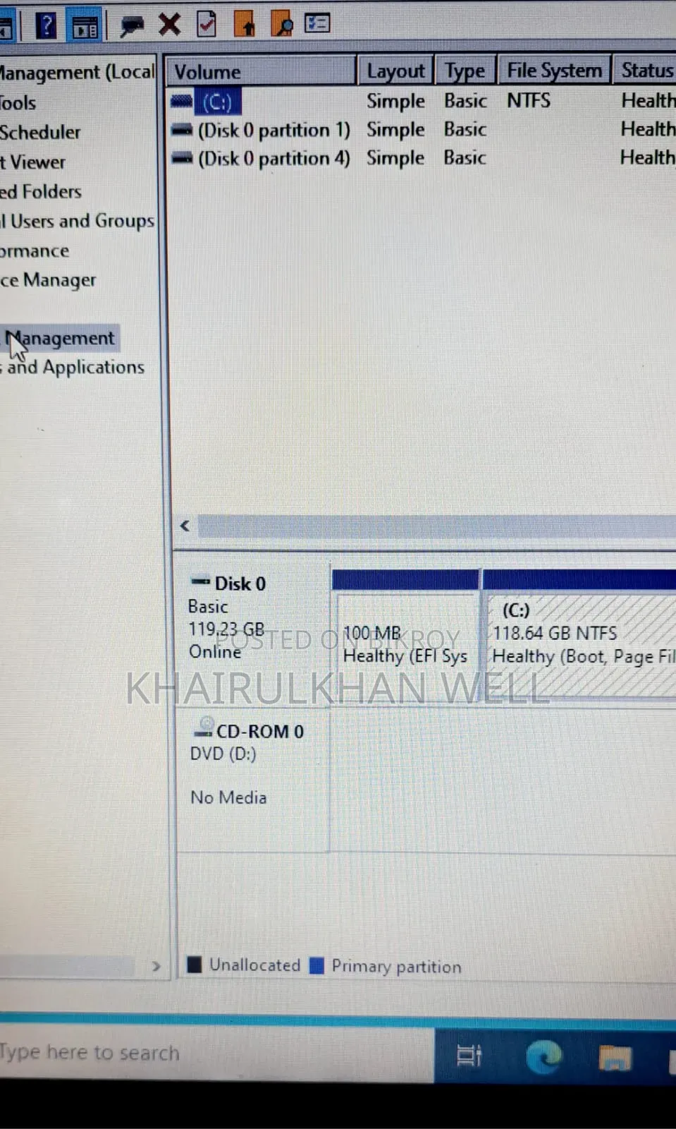 Laptop 4GB Intel Pentium SSD 128GB