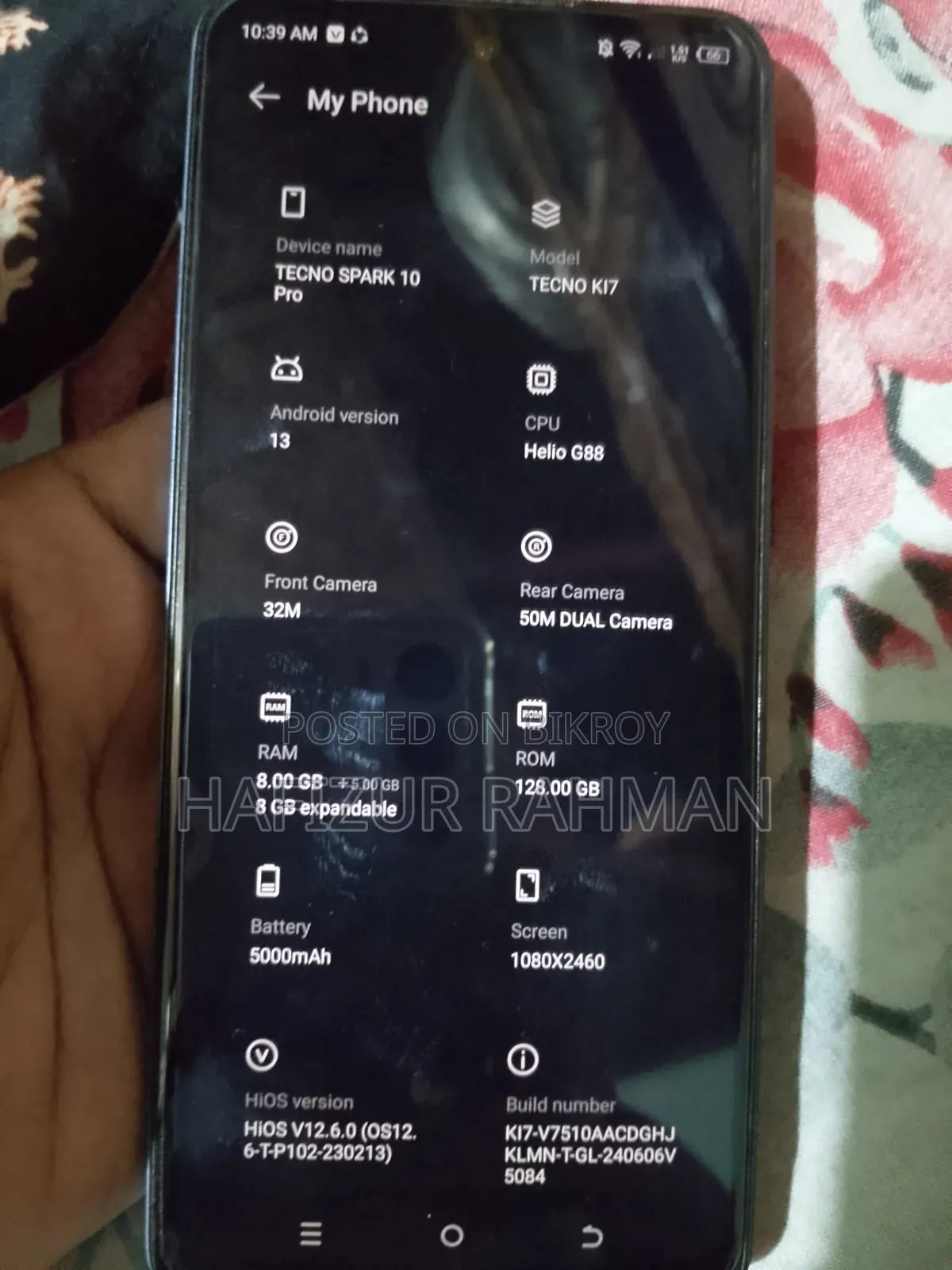 Tecno Spark 10 Pro 128 GB Blue