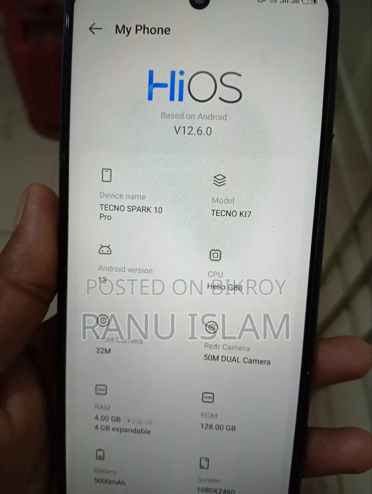 Tecno Spark 10 Pro 128 GB Black