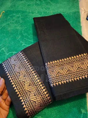 Black Nokshipad Half Silk Saree