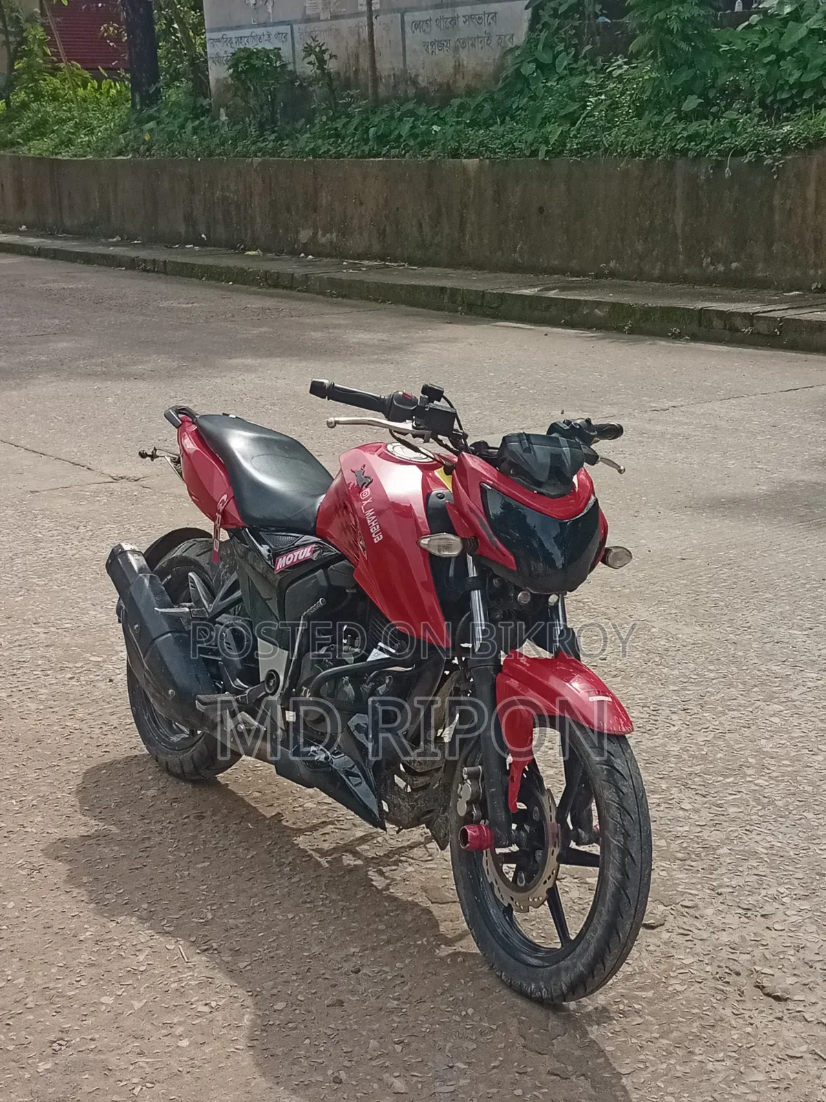 টিভিএস আপাচে আরটিআর ১৬০ ৪ভি ২০১৯ লাল