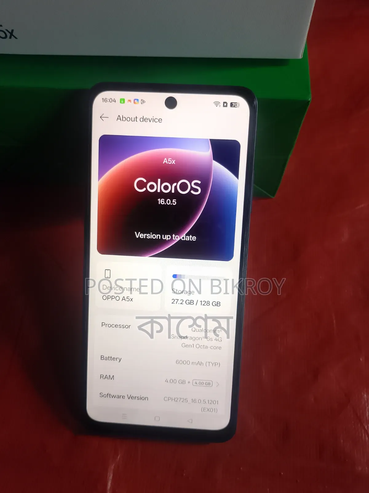 Oppo A5X 128 GB Gray