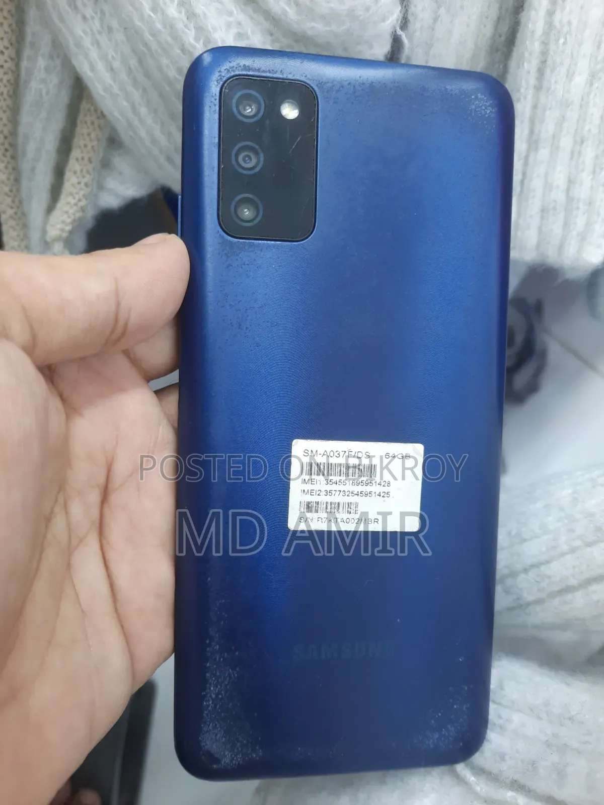 স্যামসাং গ্যালাক্সি এ০৩এস ৬৪ জিবি হোয়াইট