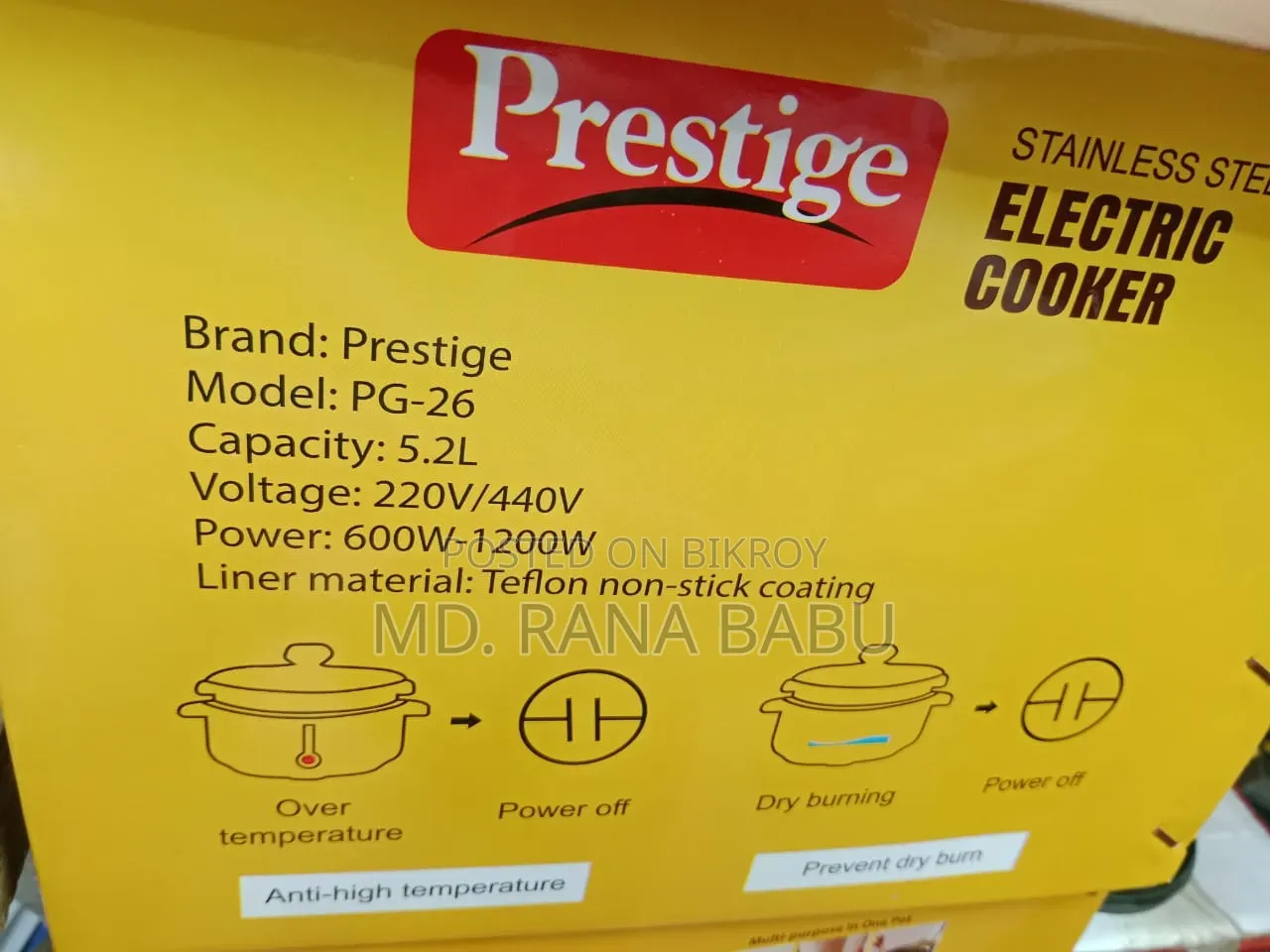 Prestige 5.2L Rice Cooker/Cooking Pot