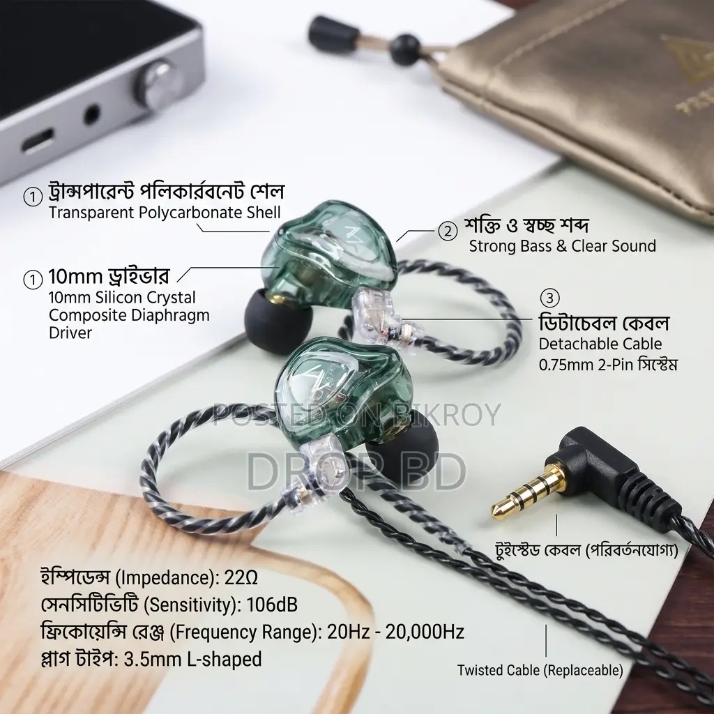 TRN MT1 Professional in-Ear Monitor Earphone