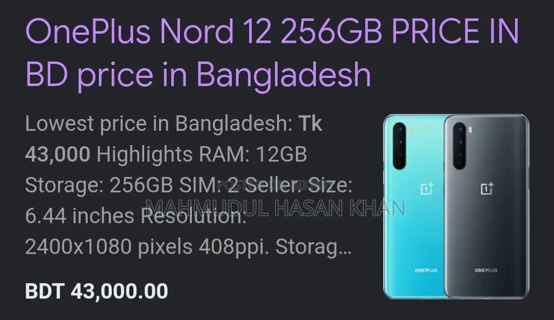 OnePlus Nord 256 GB Gray