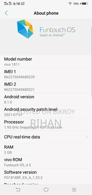 Vivo Y93 32 GB Blue