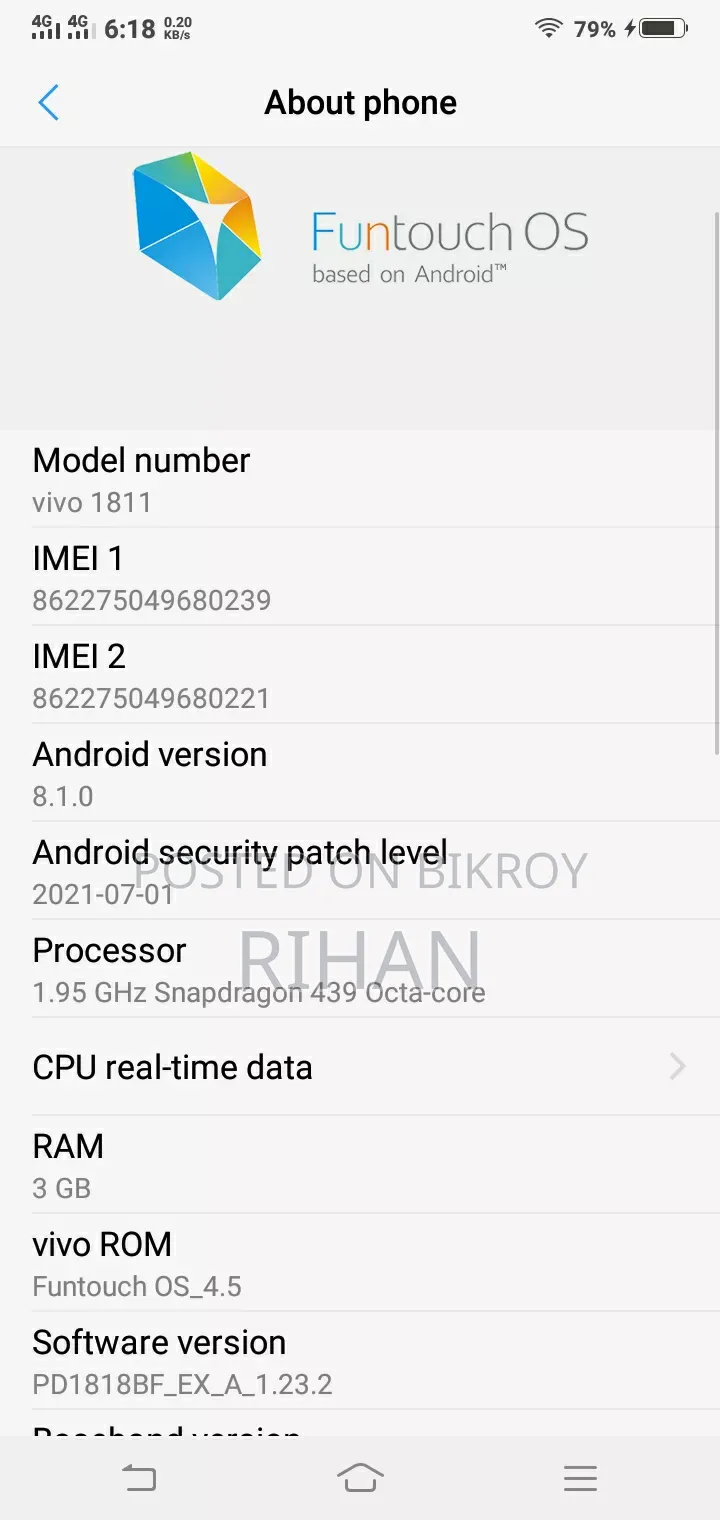 Vivo Y93 32 GB Blue